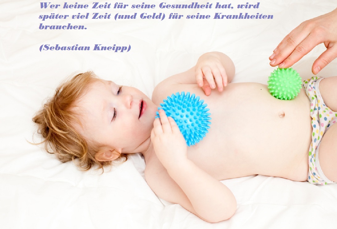 Masseur massaging little girl with rubber device, shallow focus